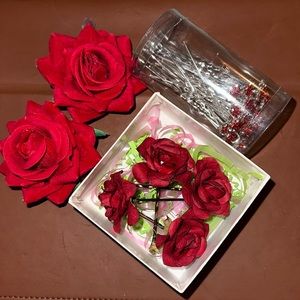 ❤️Perfect for Valentine’s Day! ❤️❤️Red Rose Hair Accessories